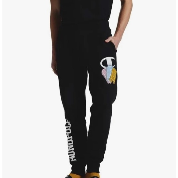 Champion Monopoly Reverse Weave Sweatpants Black small rare euc joggers - Picture 4 of 14